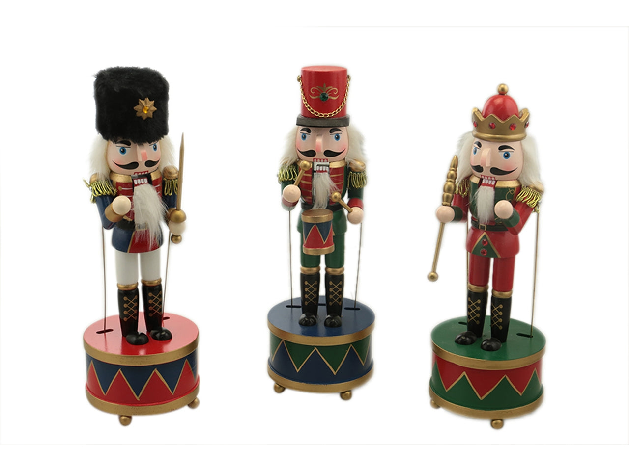 Carillon schiaccianoci 10,4x10,4x30,5cm in 3 assortimenti