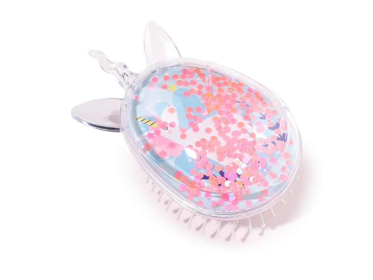 Spazzola per capelli per bambina a forma di unicorno con glitter - Puckator