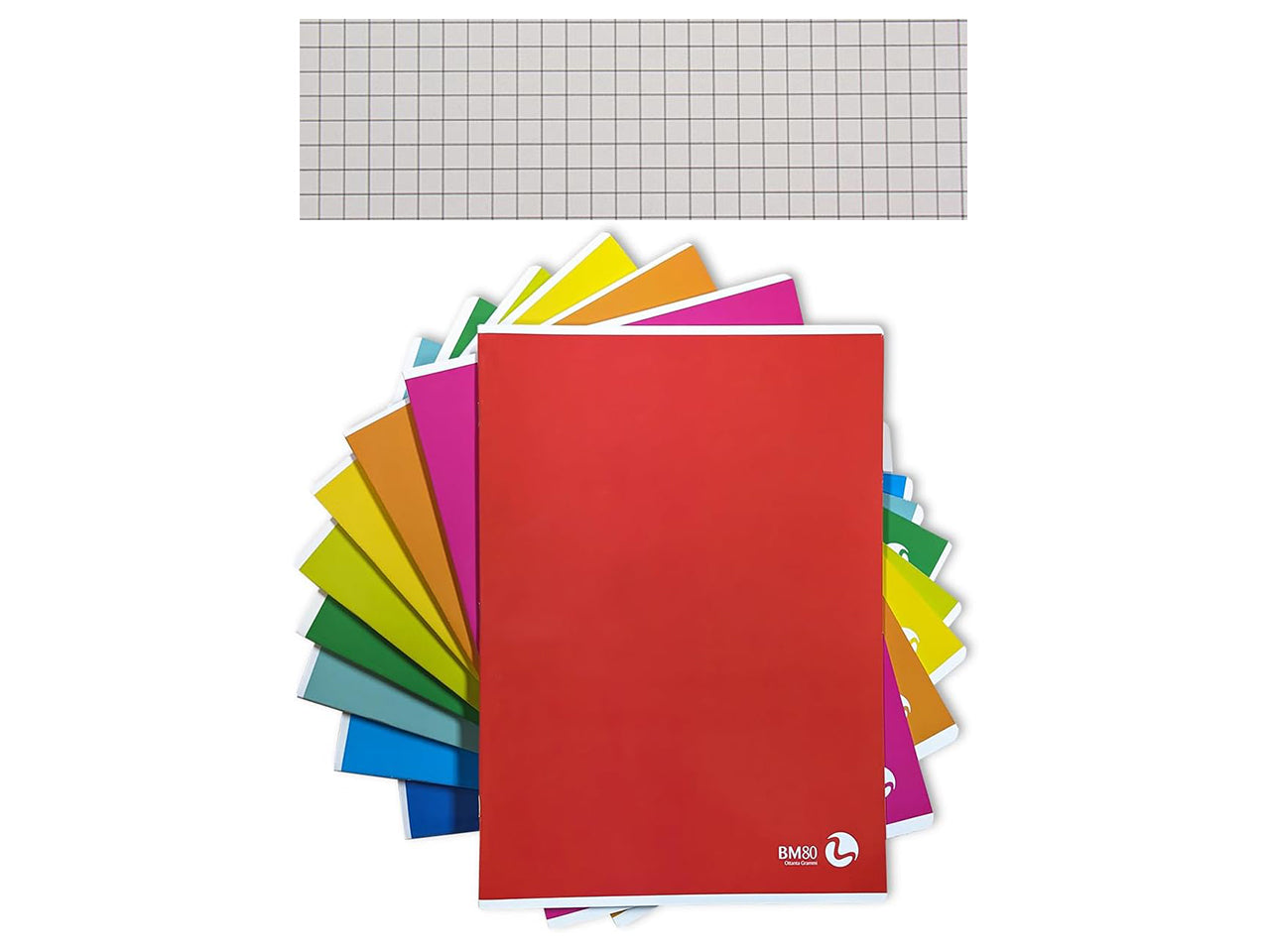 Quaderno maxi rigatura 4m 80gr - assortiti - la confezione comprende 10 pezzi quaderni