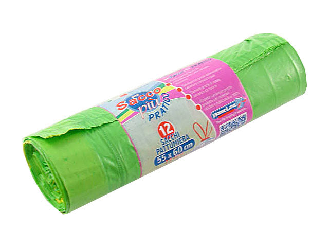 Sacchi pattumiera c/l.55x60 12 pezzi sp12v