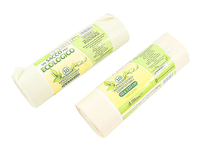 Sacchi pattumiera compostabili 110 lt 70x110 10 pezzi sg70bp-c