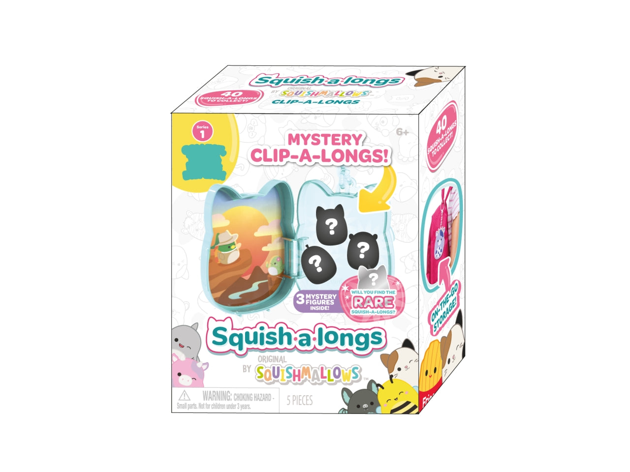 Squish A Long Porta-Charms Con 3 Personaggi Inclusi | Rei Toys