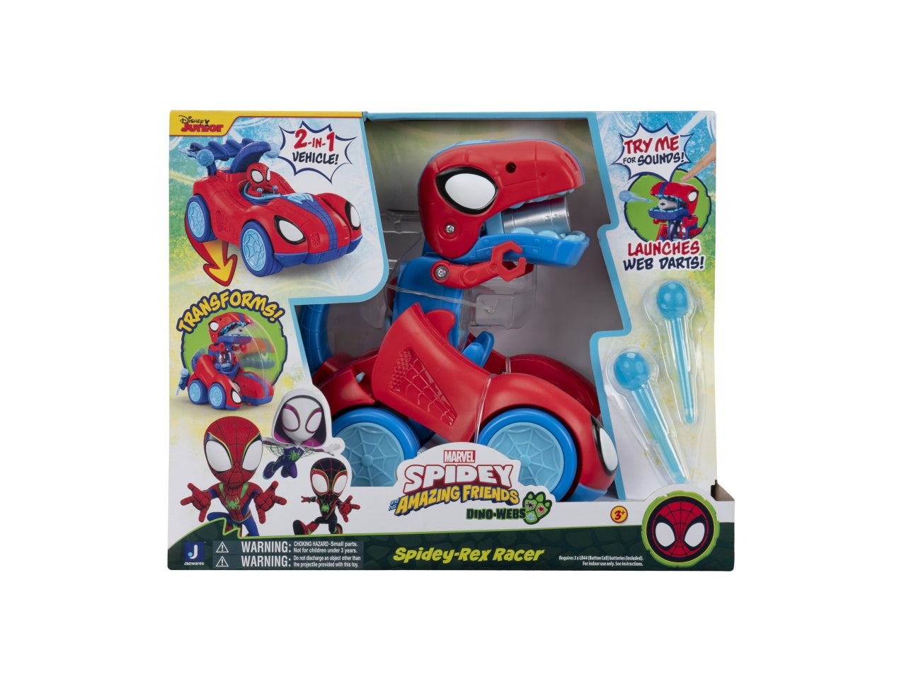 Veicolo transformer Spidey t-rex racer Marvel | Rei Toys