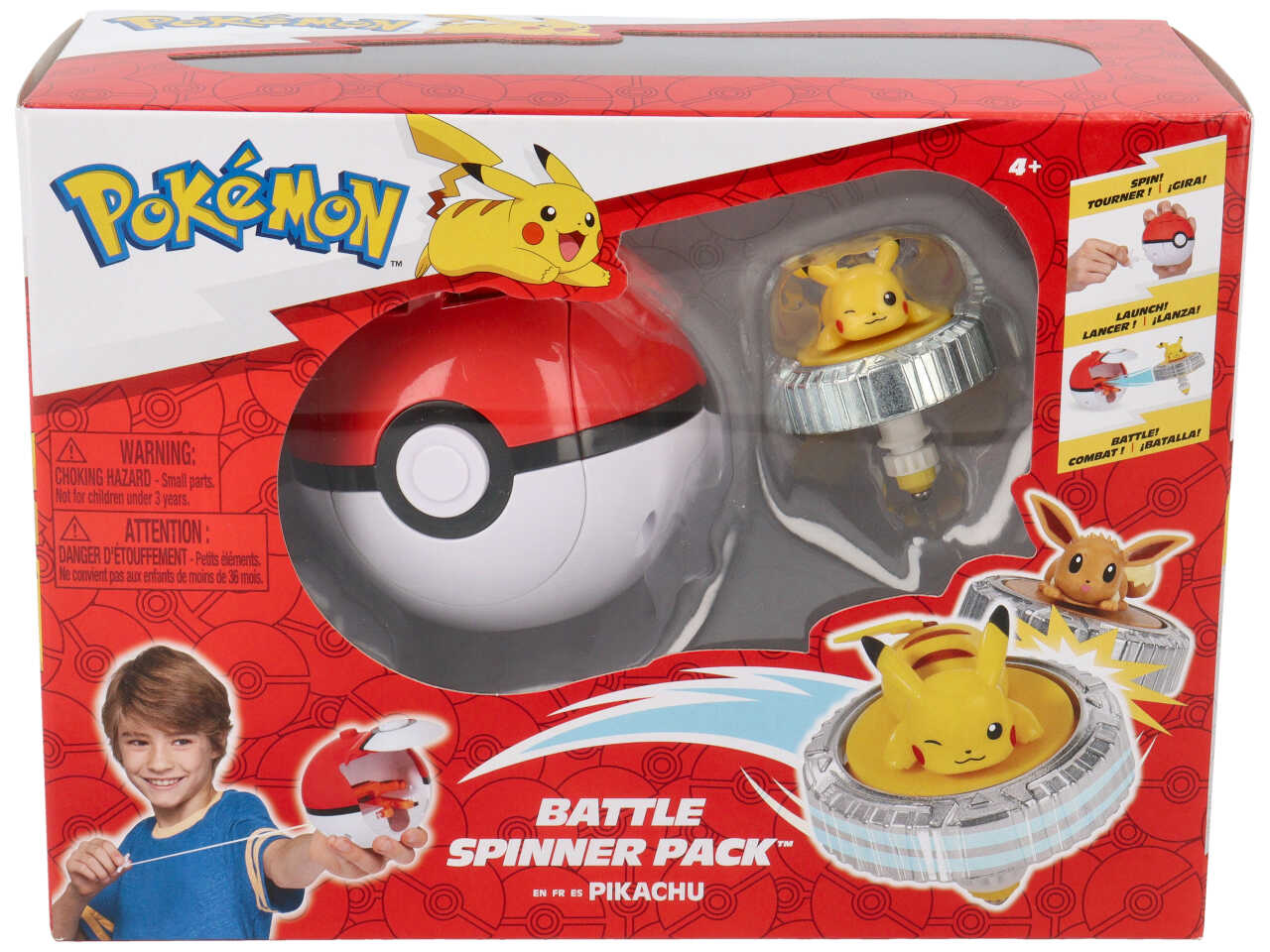 Pokémon trottola personaggio e pokè ball lanciatore