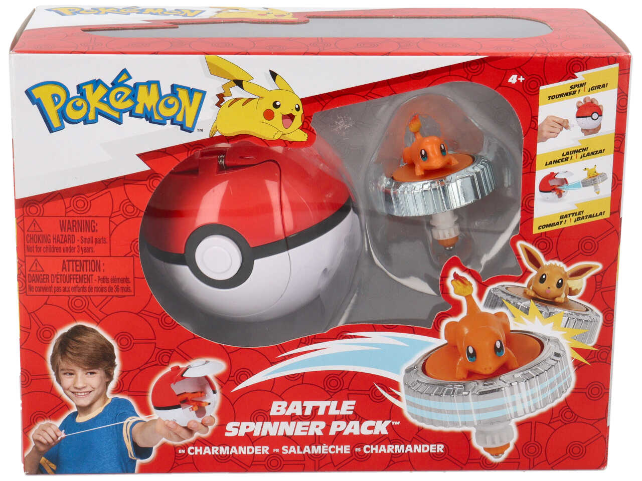 Pokémon trottola personaggio e pokè ball lanciatore