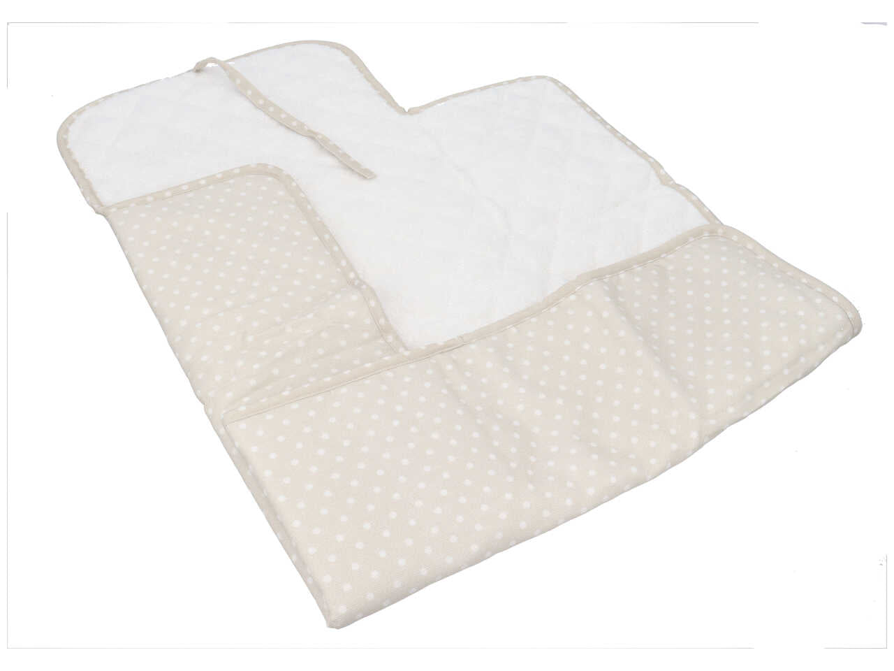 Fasciatoio neonato panna in cotone con tela aida per ricamo, 57x69 cm - La Chiocciolina