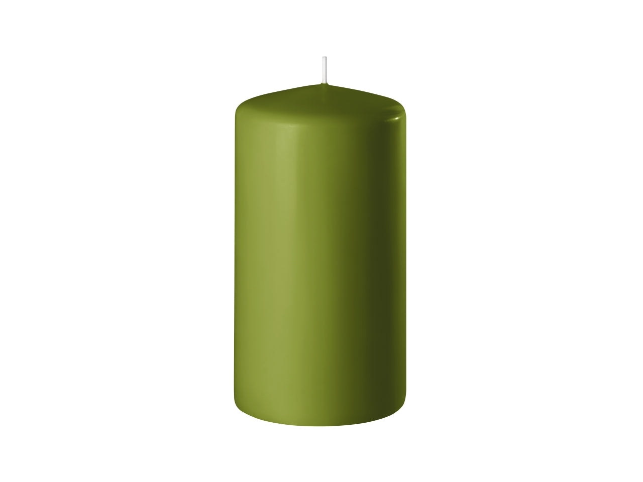 Moccolo Classic verde oliva 230 in cera 5xh.8cm