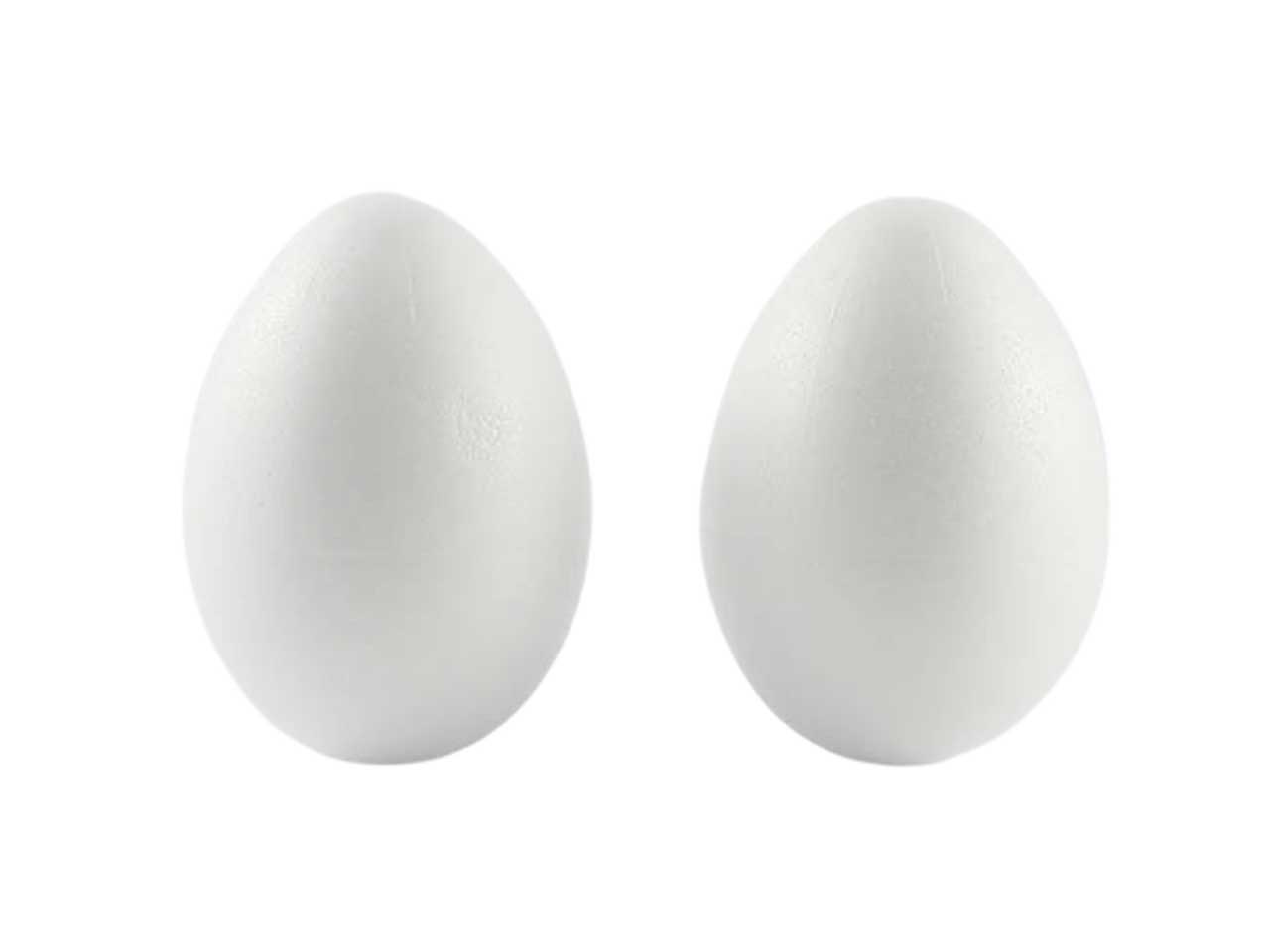 Uovo diametro 8,5cm h12 bianco. La confezione comprende 15 uova.