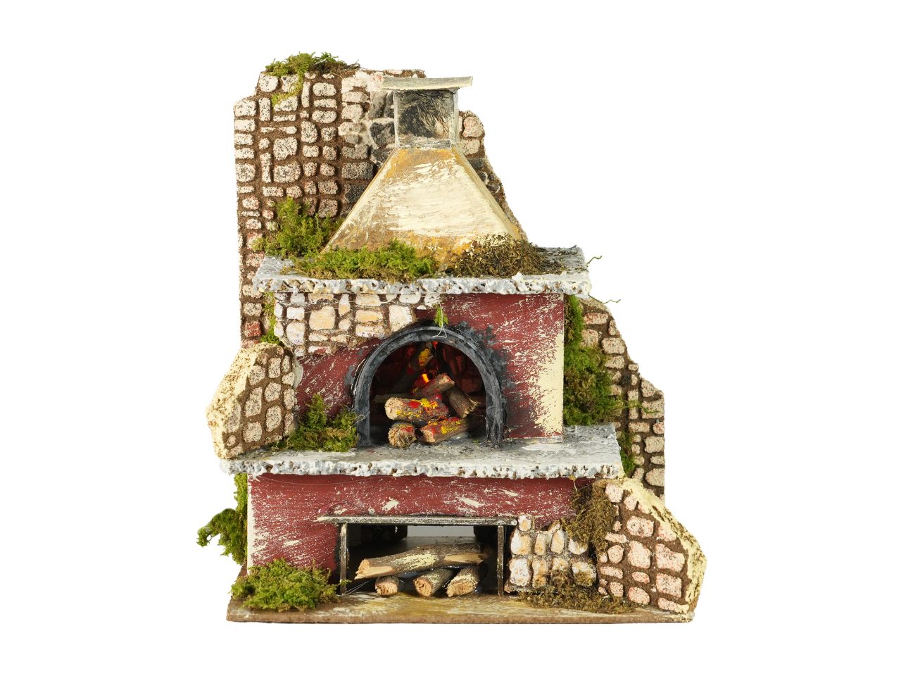 Forno con lampada effetto fiamma 15x10x17cm