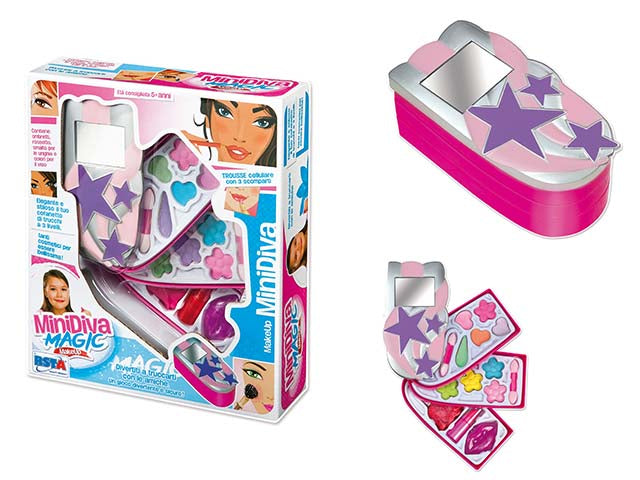 Cofanetto cellulare 3 livelli con trucchi