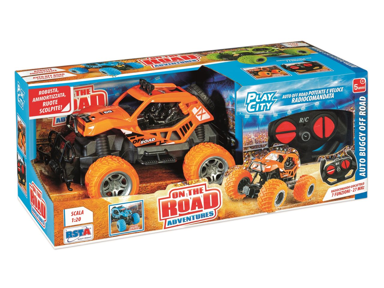 Auto buggy off road radiocomandata con 7 funzioni 27mhz scala 1:20 modelli assortiti