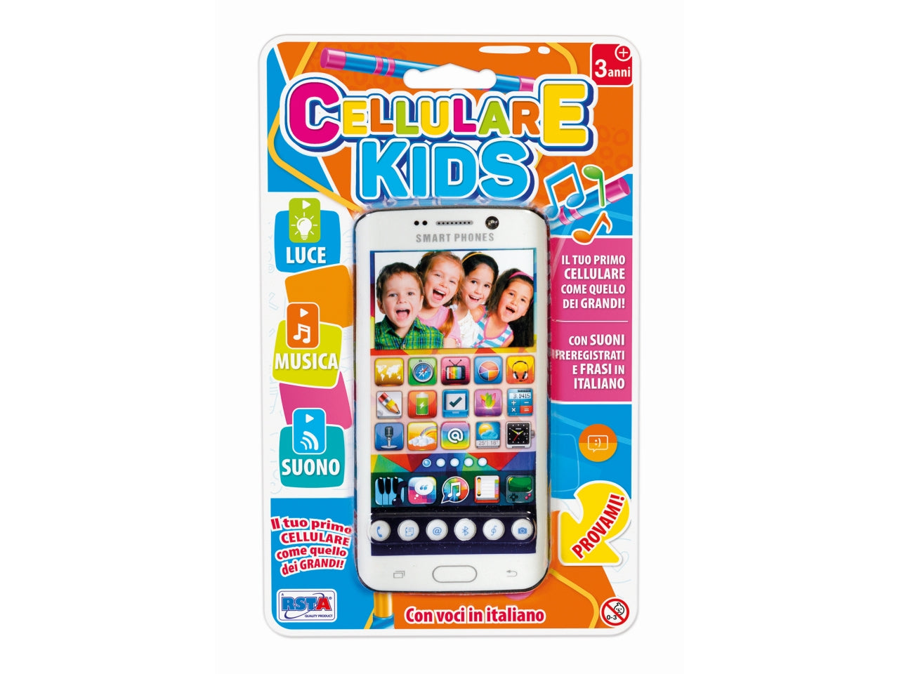 Cellulare kids luci suoni 2 colori