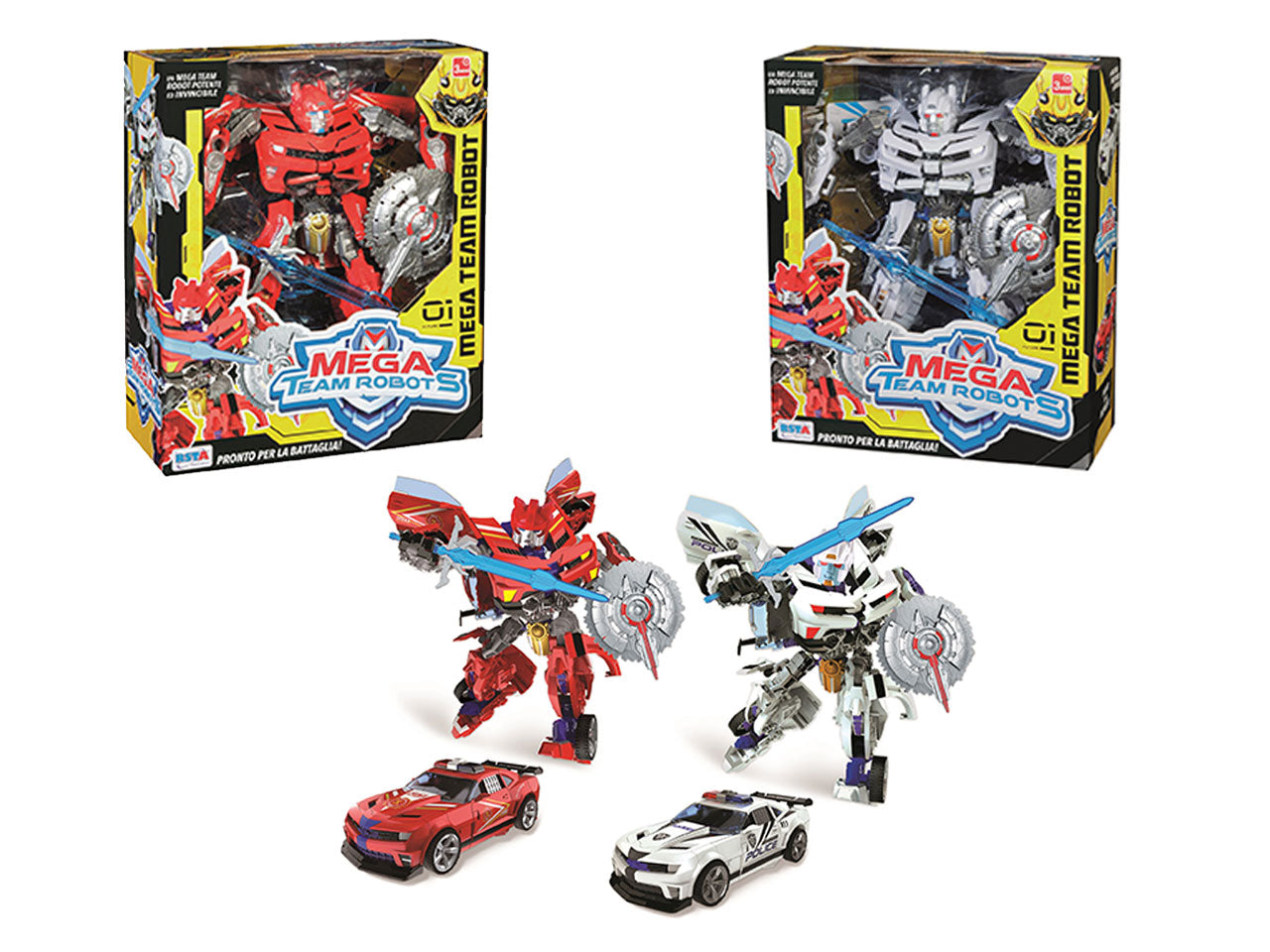 Mega team robot trasformabile grande