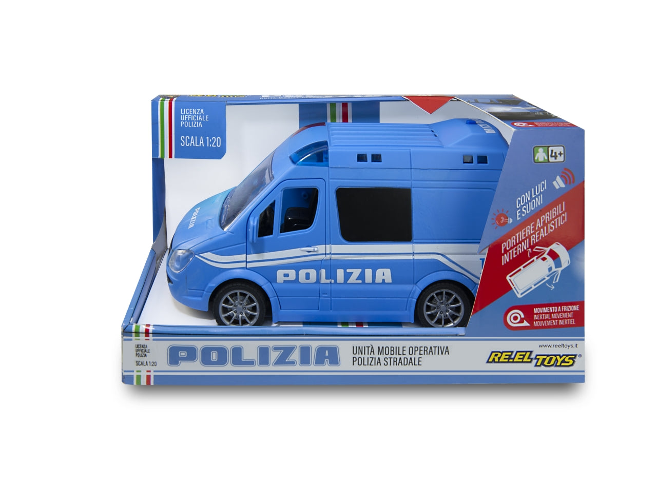 Unita' mobile di polizia a frizione con luci e suoni try me