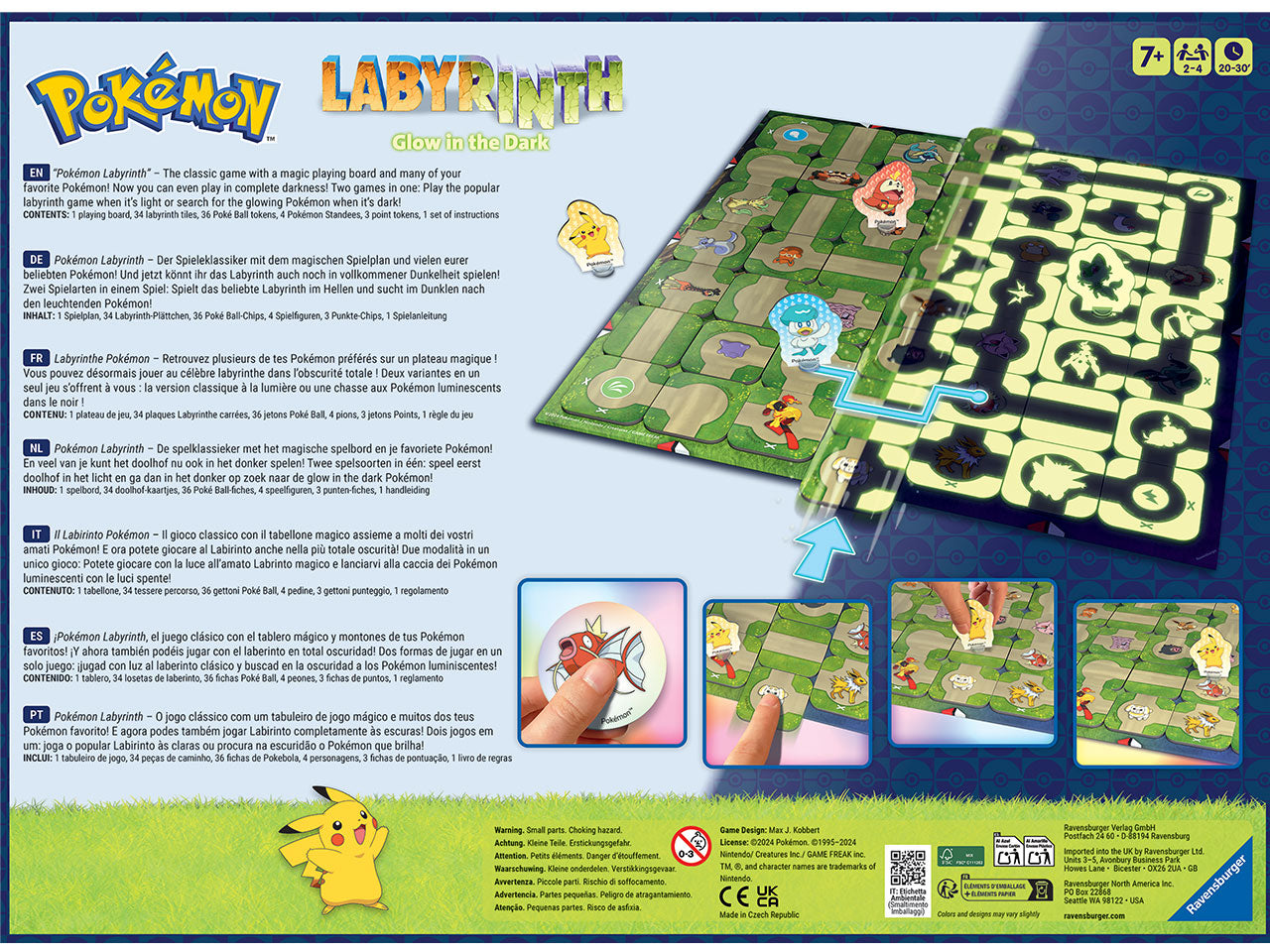 Pokemon Labyrinth Glow in the Dark - Gioco da Tavolo - Ravensburger