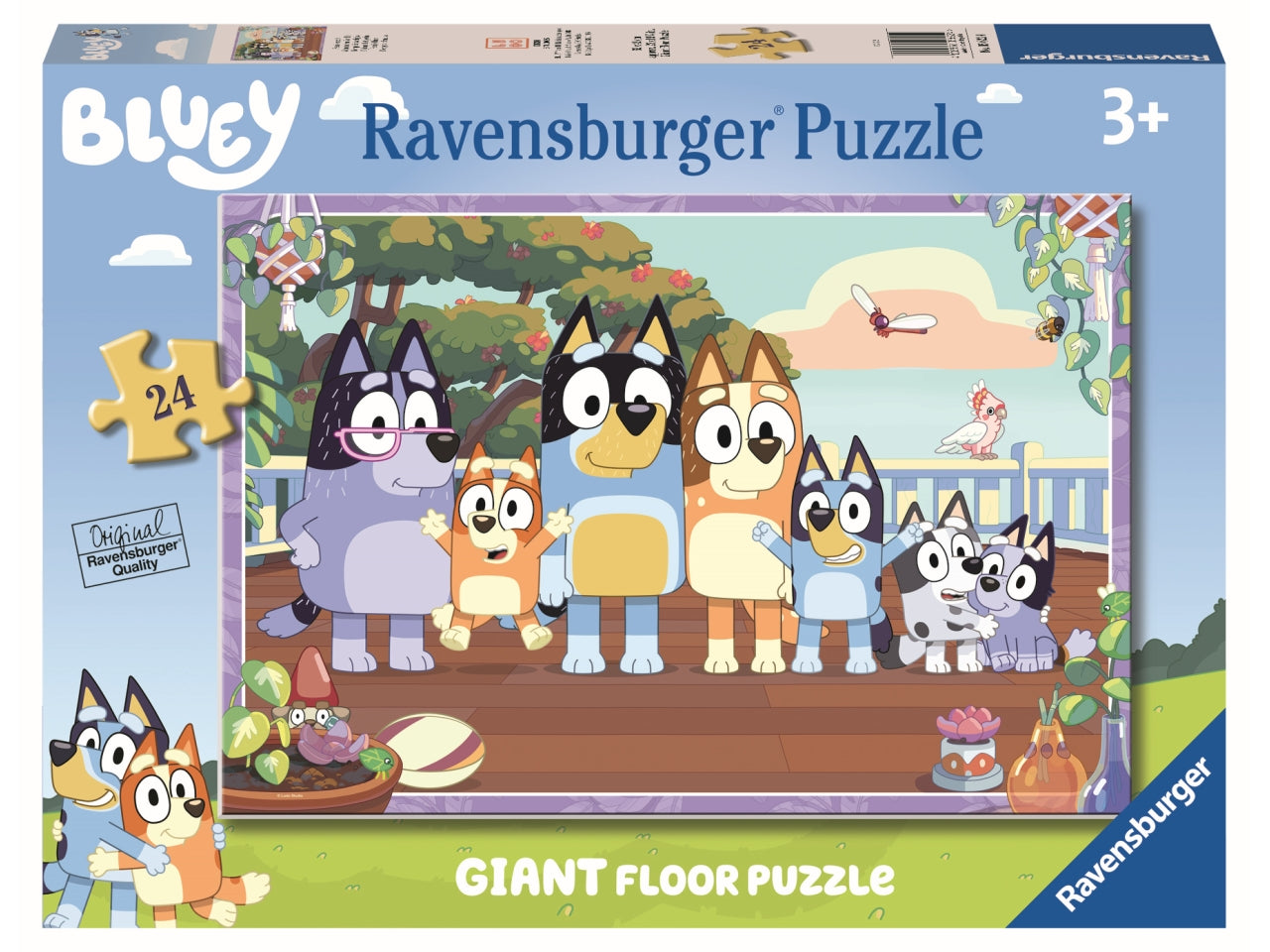 Puzzle Bluey, Collezione 24 Giant Pavimento, 24 Pezzi, Età Raccomandata 3+ Anni - Ravensburger