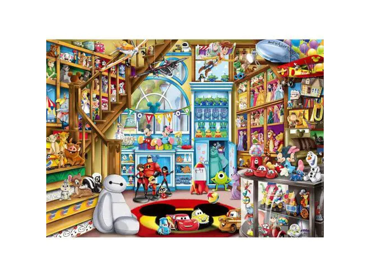 Puzzle 100 Pezzi XXL Disney Pixar Toy Shop, Idea Regalo per Bambini 8+ Anni, Cartoni Animati, Gioco Educativo - Ravensburger