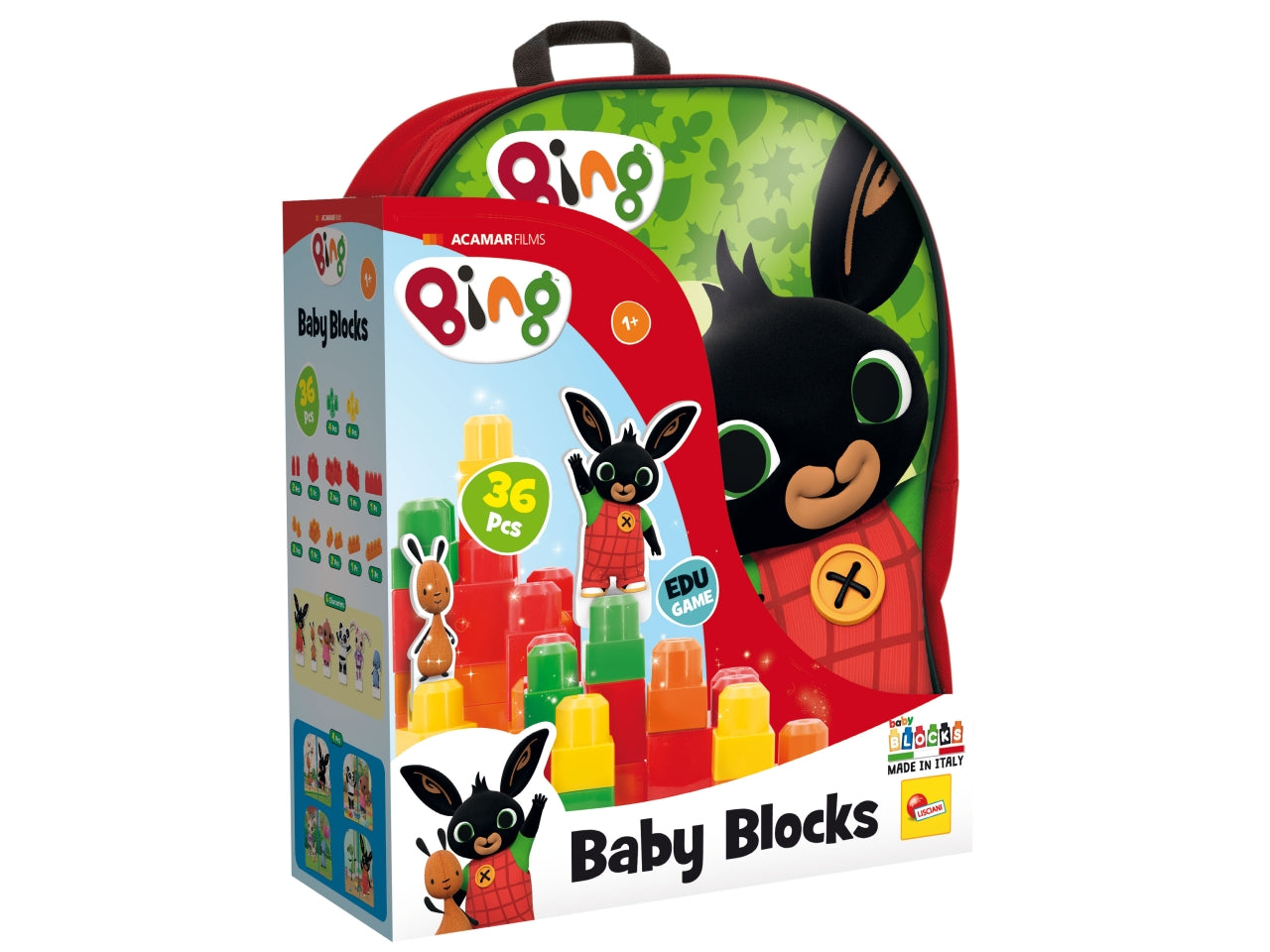 Bing zainetto baby blocks rosso