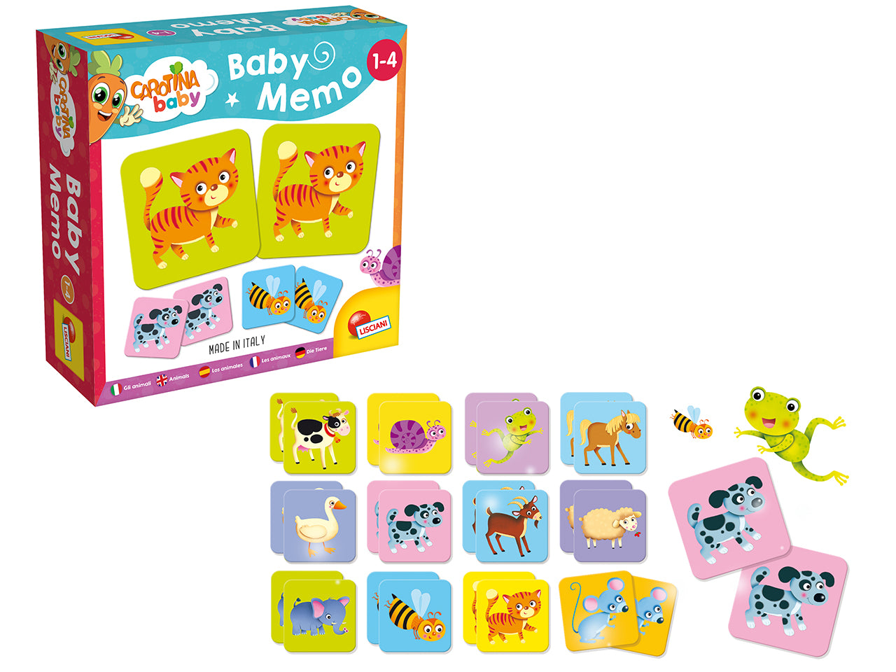 Carotina baby memo animali