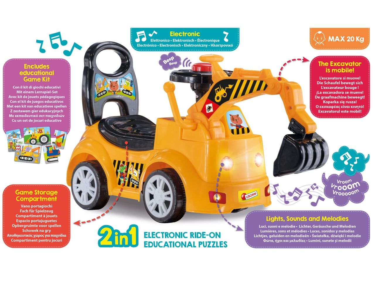 Carotina ride on bulldozer 2 in 1 $