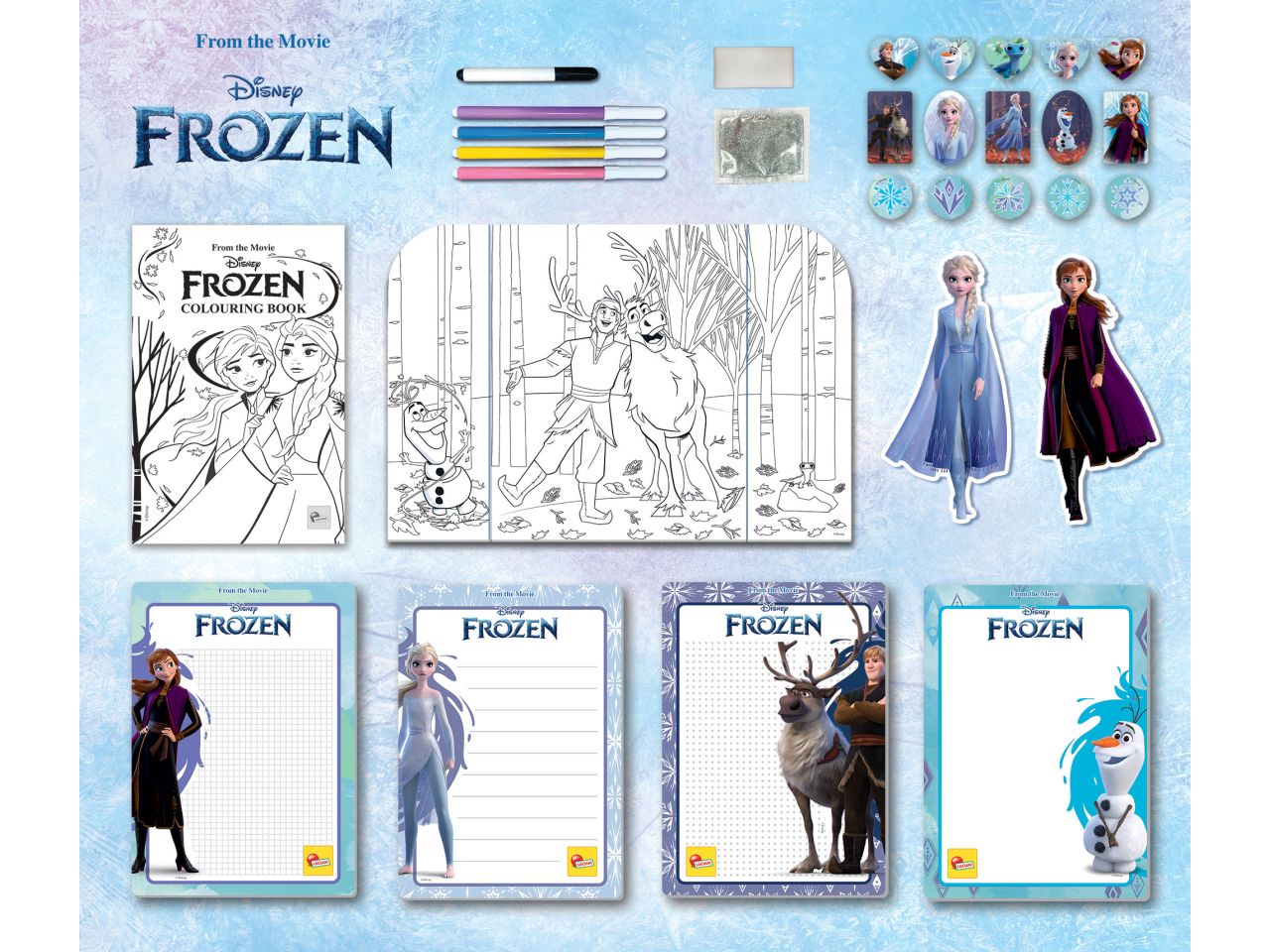 Frozen zainetto coloring and drawing school