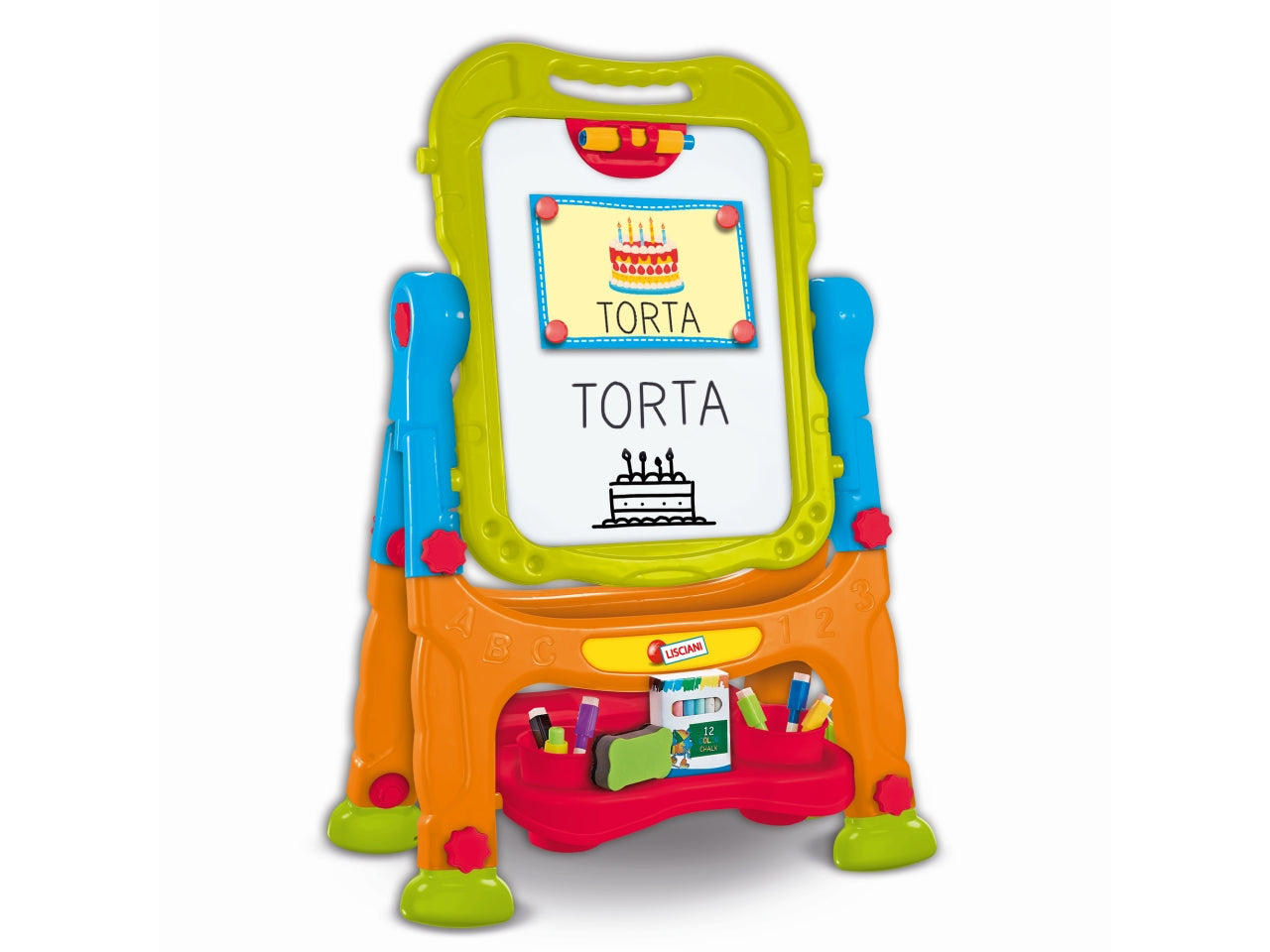 Gioco Educativo Prescolare Carotina Lavagna Educativa - Multicolor, per Bambini 3-6 Anni, Lisciani