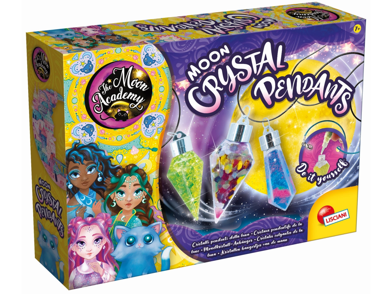 Gioco Creativo The Moon Academy Moon Crystal Pendants - Multicolor, per Bambini da 7 Anni, Lisciani