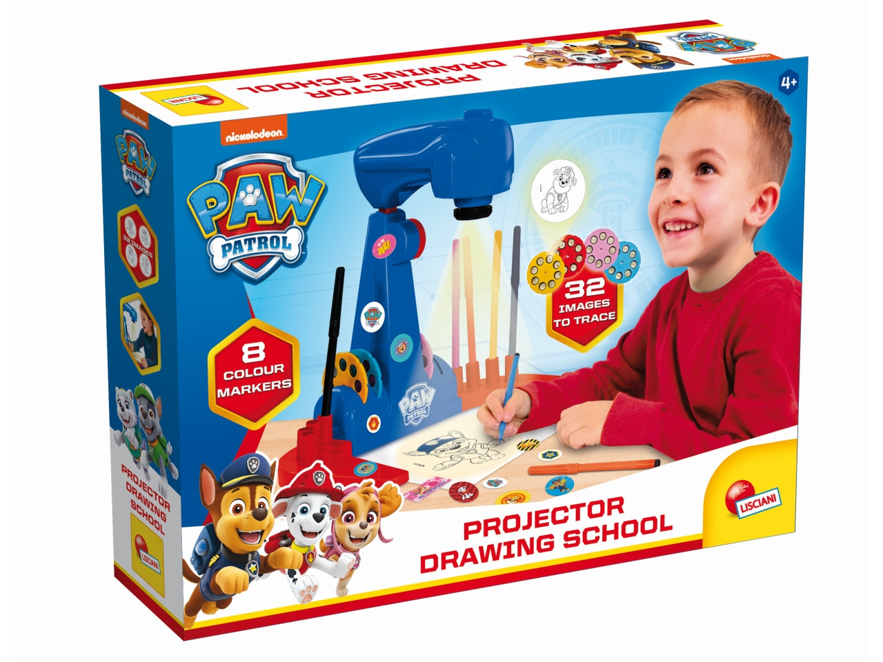Gioco Creativo Paw Patrol Projector Drawing School - Multicolor, per Bambini da 4 Anni, Lisciani
