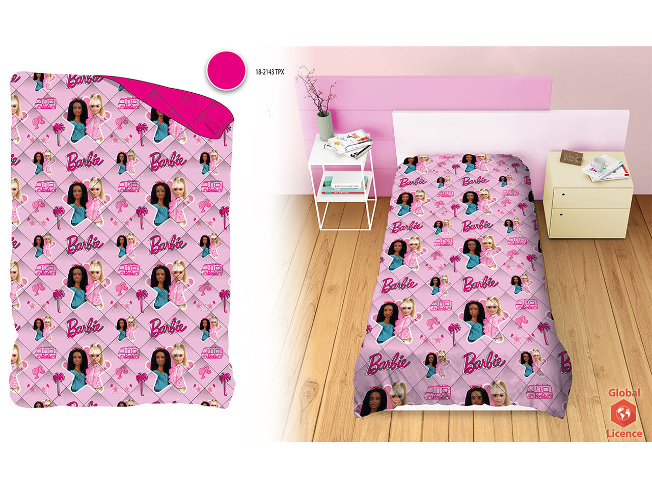 Barbie trapunta 1 piazza