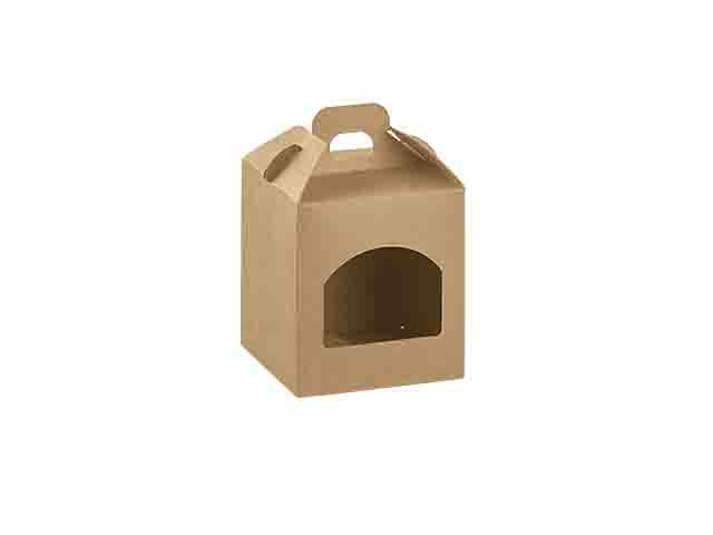 Scatola portavasetti 1 posto 9x9x10cmcm avana