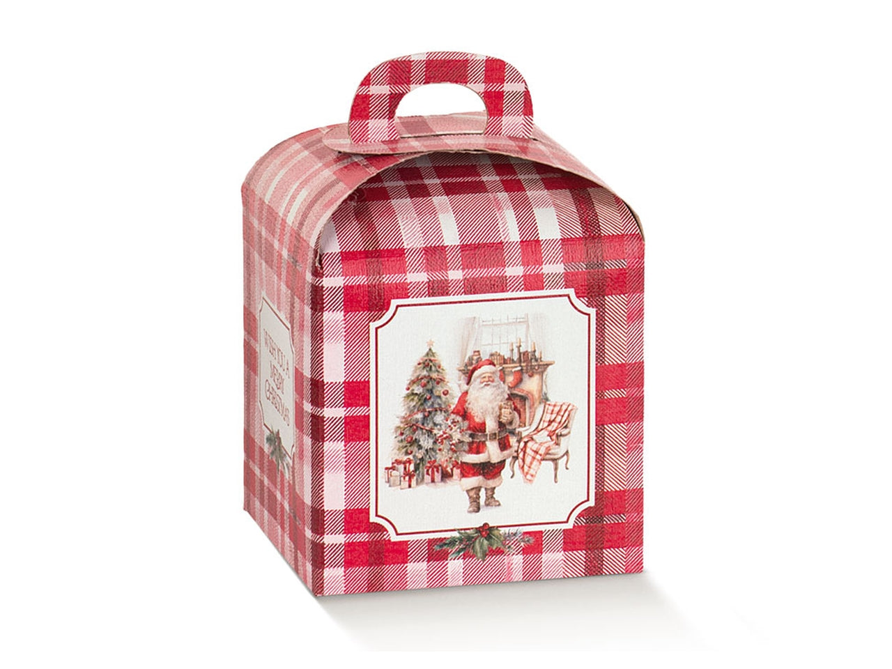 Santa's home portapanettone 10x10x10cm