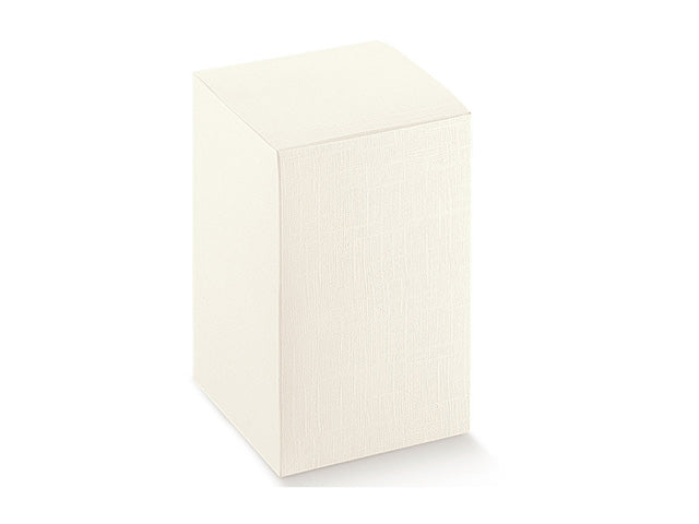Scatola seta bianca 12x12x19cm