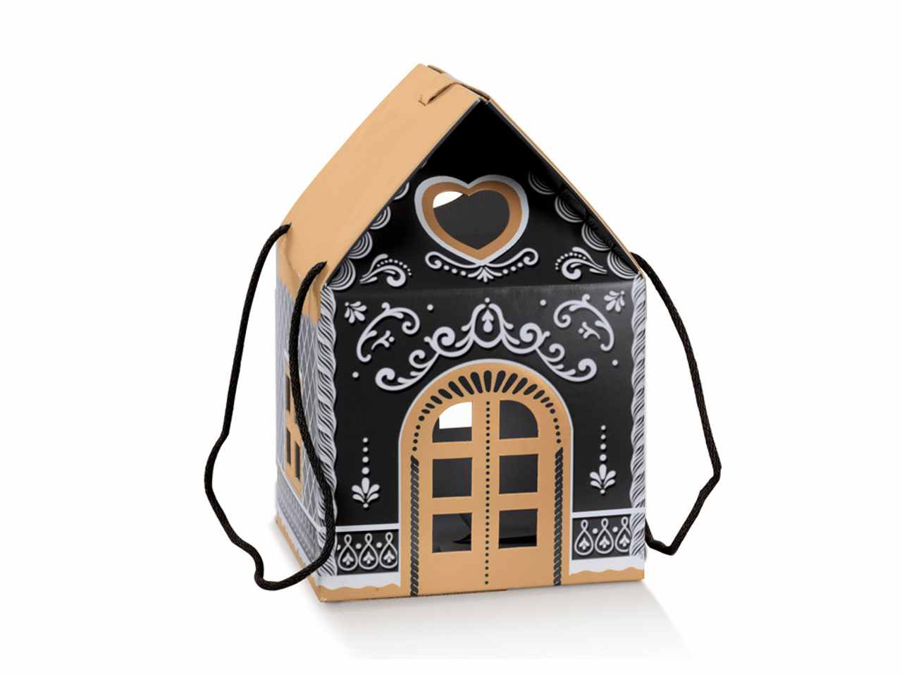 Casetta con cordino 200x200x180 black linea black little houses