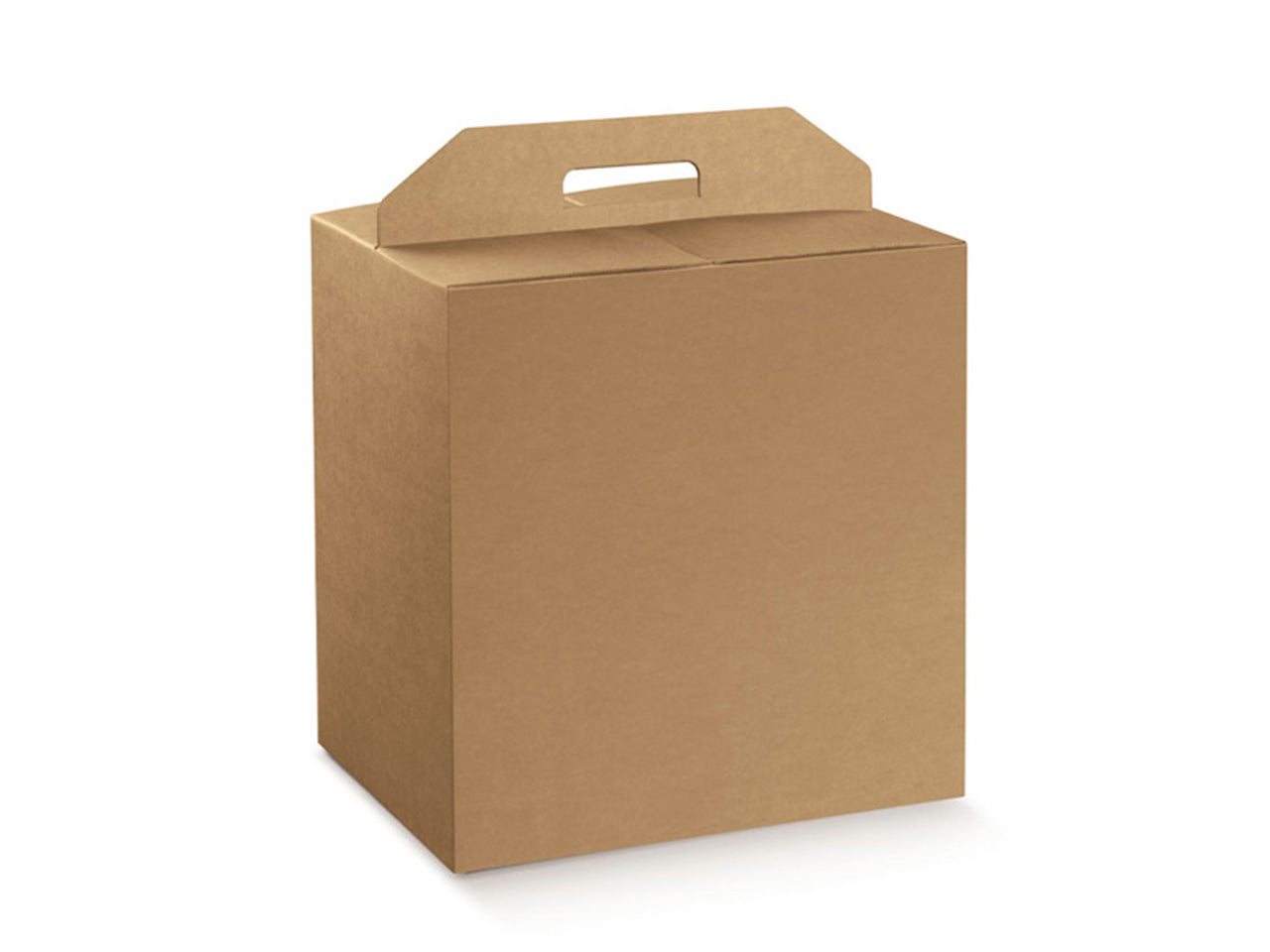 Scatola portapanettone con portabottiglia 330x250x350cm avana