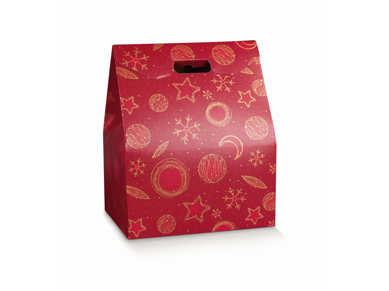 Baulotto colore rosso con decorazione universo misura 330x250x390mm