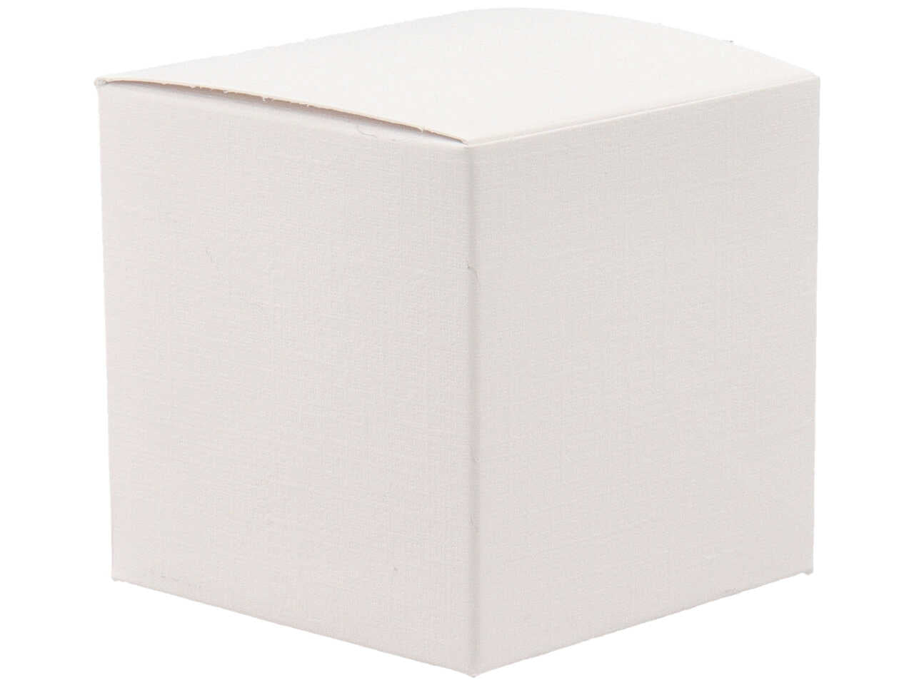 Scatola linea fibra bianca pieghevole misura 7x7x7cm