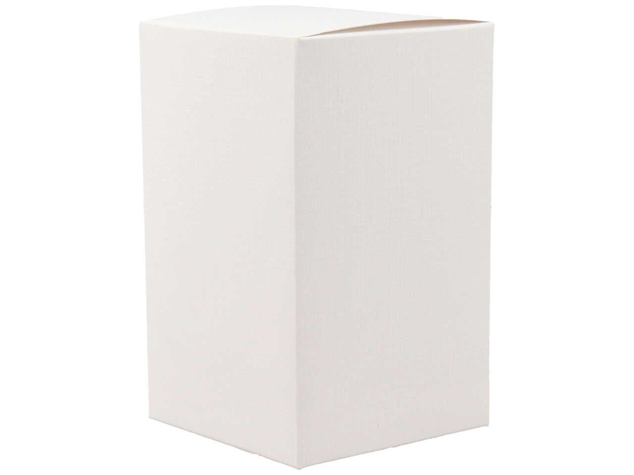Scatola linea fibra bianca pieghevole misura 8x8x13cm