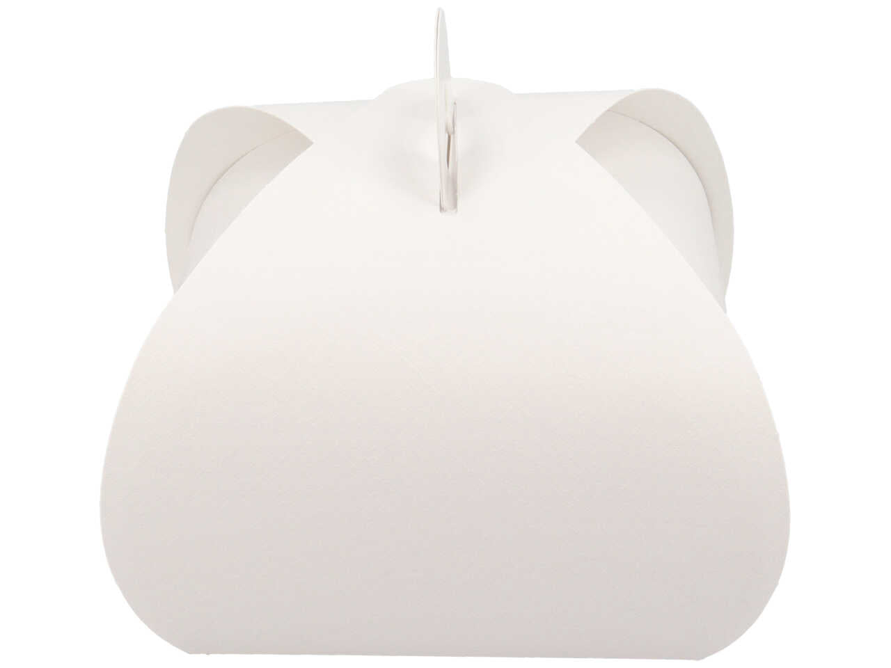 Scatola tortina linea fibra bianca misura 12x12x10cm