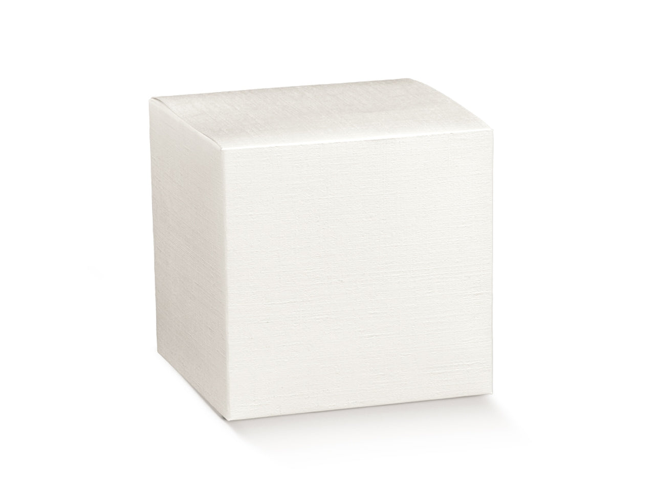 Scatola fibra bianca pieghevole 9x9x14mm