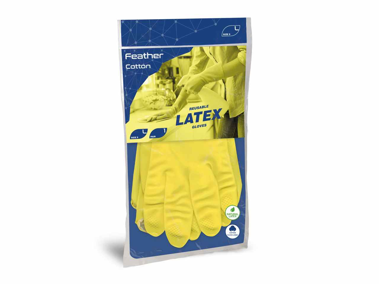 Guanti felpati in cotone tg.l fc l