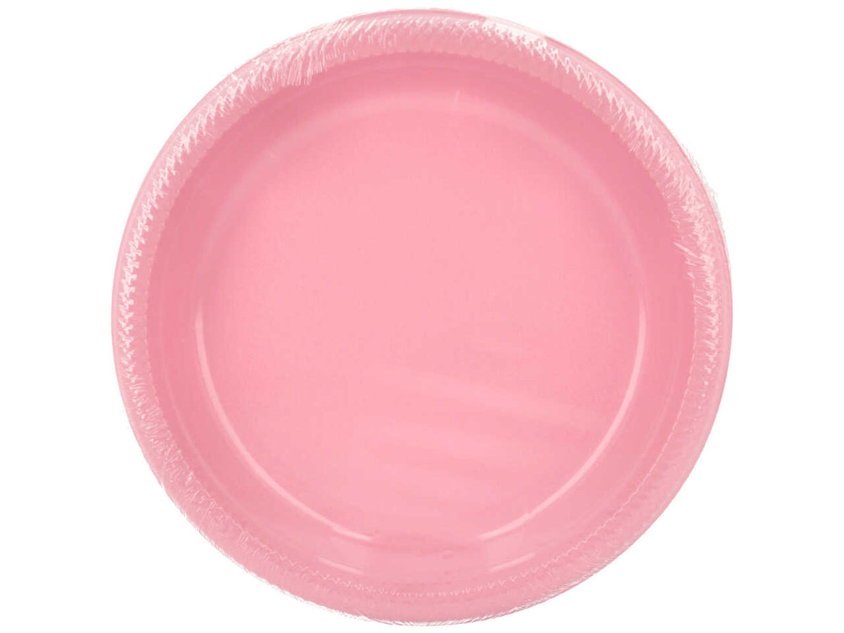 Piatto piano 22,8 cm . rosa 10 pezzi $