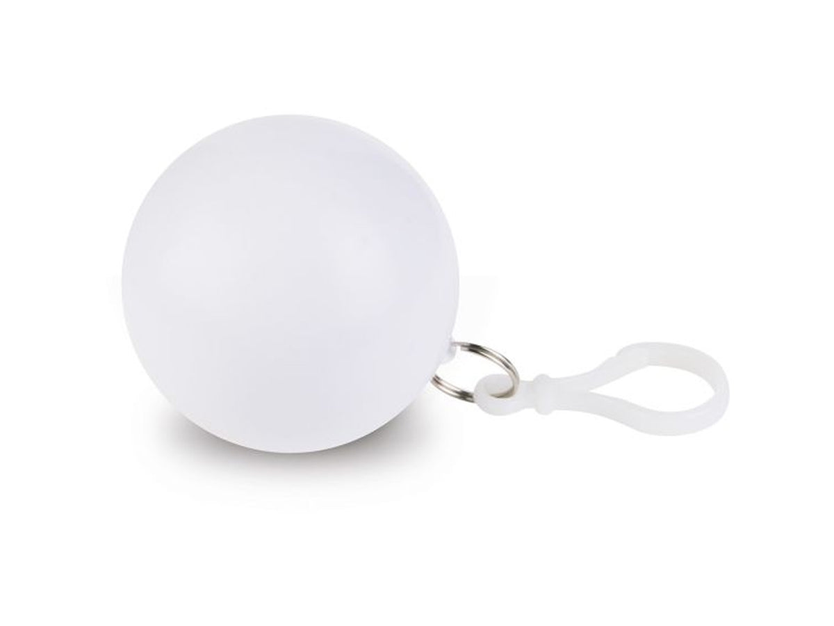Impermeabile anti pioggia in sfera colorata con moschettone $