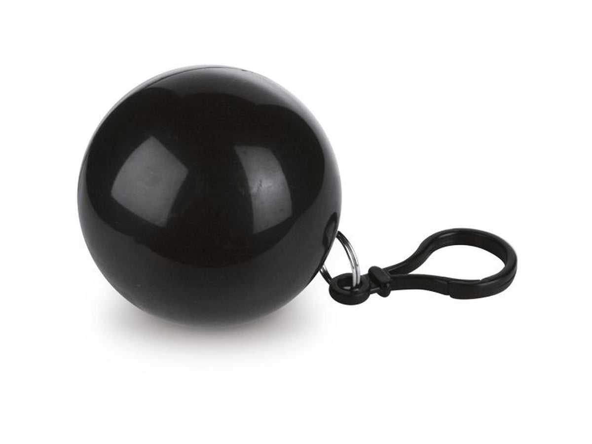 Impermeabile anti pioggia in sfera colorata con moschettone $