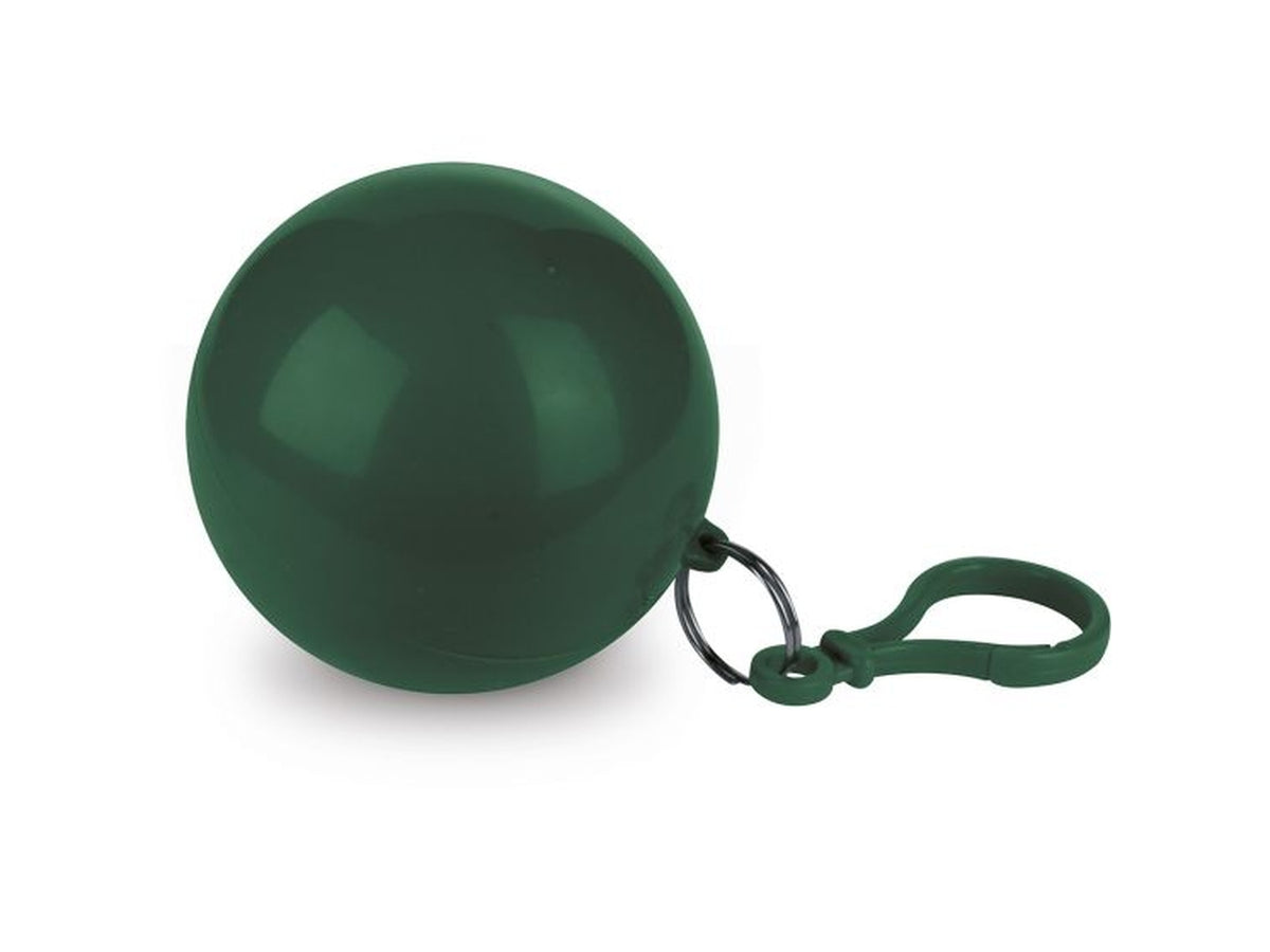Impermeabile anti pioggia in sfera colorata con moschettone $