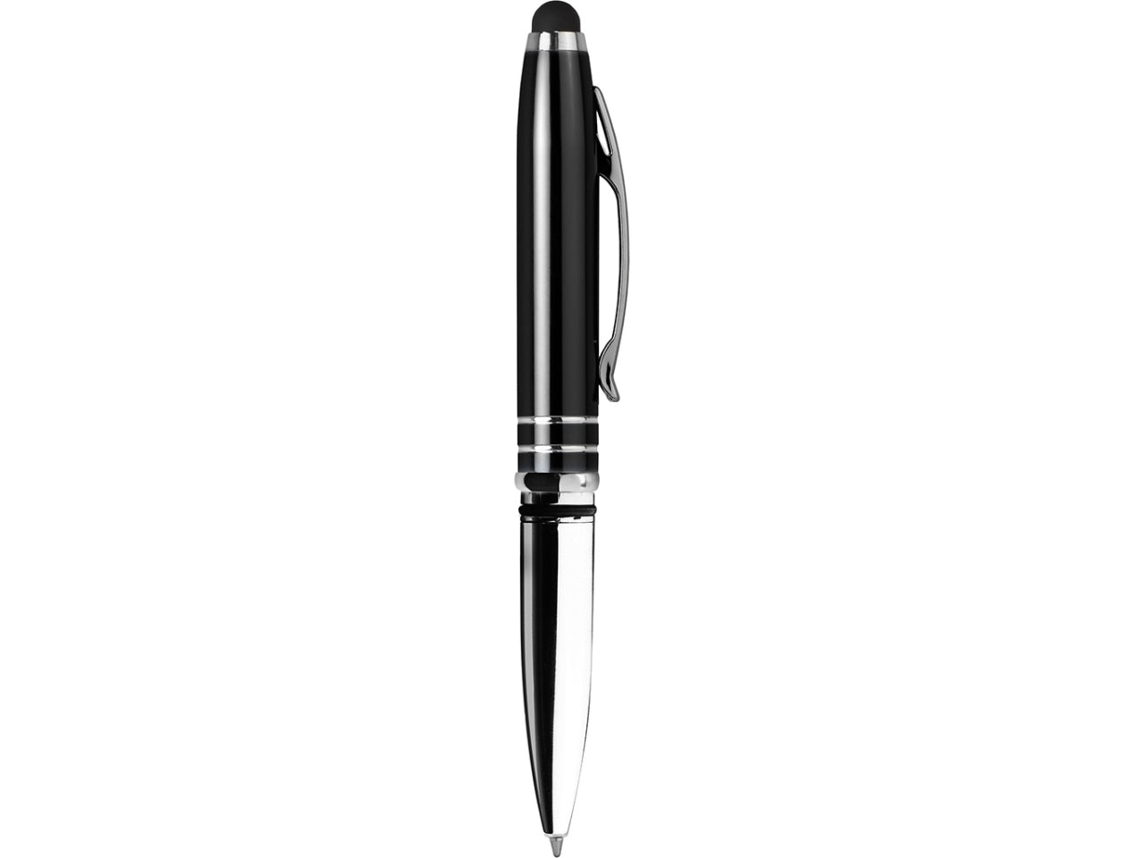 Penna sfera con touchscreen in plastica e metallo colore nero