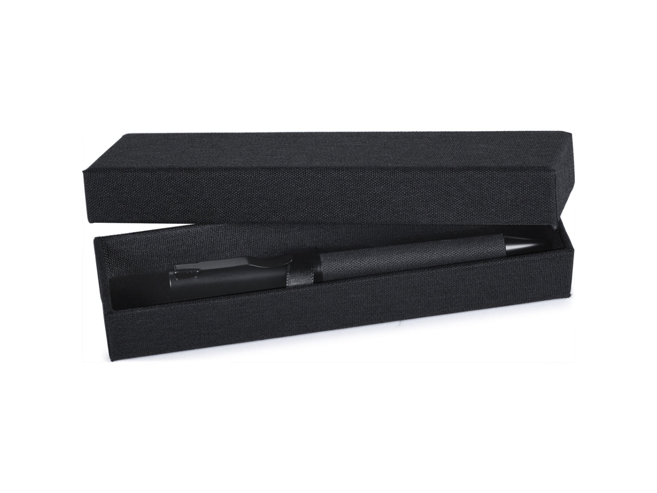 Penna sfera in metallo con astuccio di cartoncino rivestito in rpet