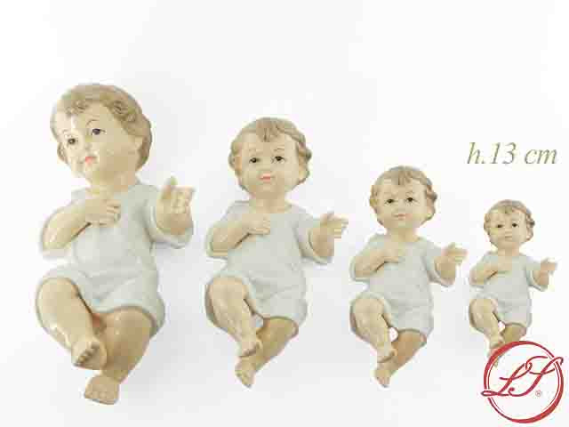 Gesu' bambino in porcellana misura h.13cm
