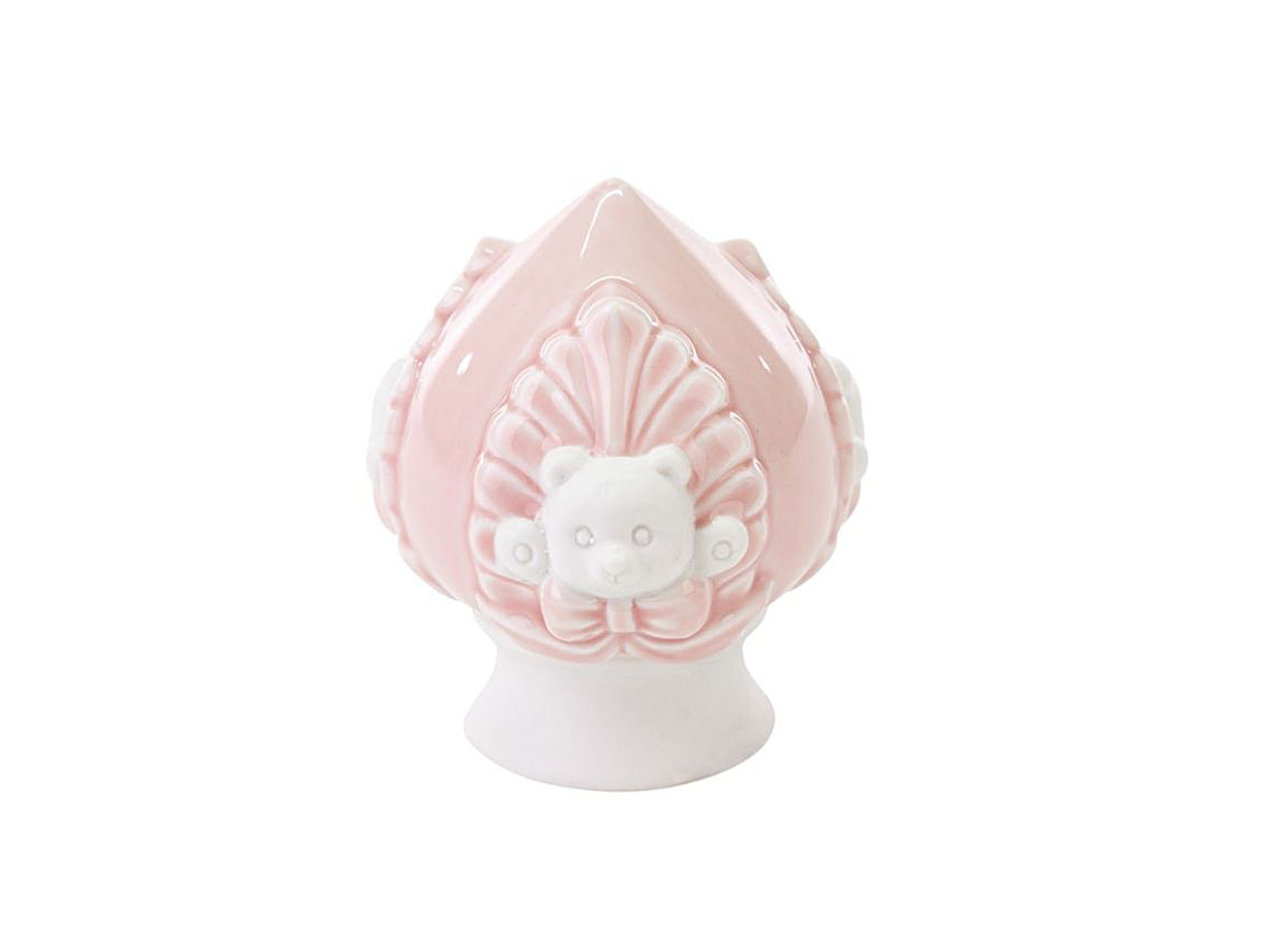 Pomo orsetto porc.rosa 7x7xh.8cm 54283