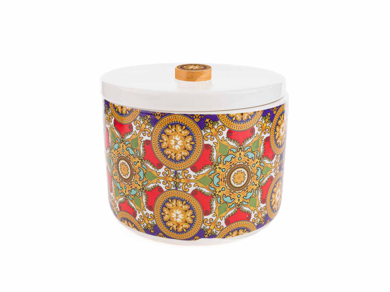 Scatola in porcellana royal carousel 15,5x15,5xh.13cm