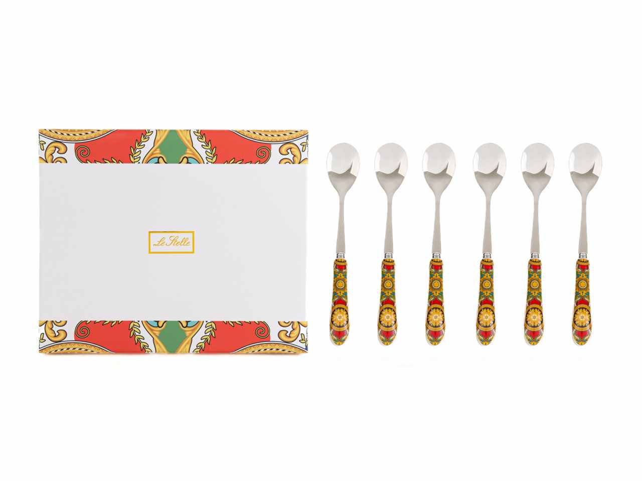 Cucchiaini royal carousel set da 6 pezzi con astuccio 15 cm